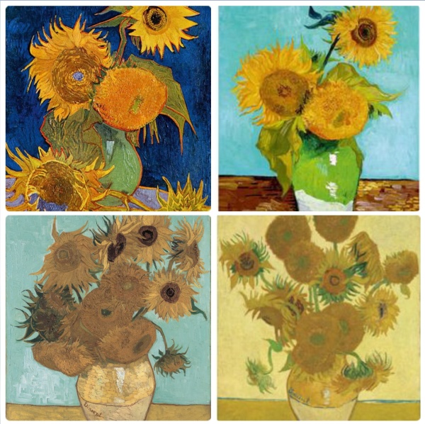 3,6,14 & 15 Van Gogh’s Sunflowers (series of 4 paintings)