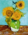 Three Sunflowers – Vincent Van Gogh, Aug 1888.